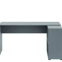 Wohnen Bürotische*Schreibtisch mit Seitenregal in Petrol Blau - Baiamare