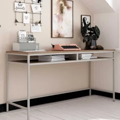 Wohnen Bürotische*Schreibtisch mit Staufach in Walnuss Optik - Streetline