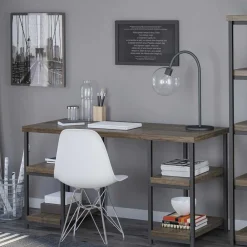 Wohnen Loft Möbel|Industrial Möbel*Schreibtisch mit vier offenen Fächern - Olavio