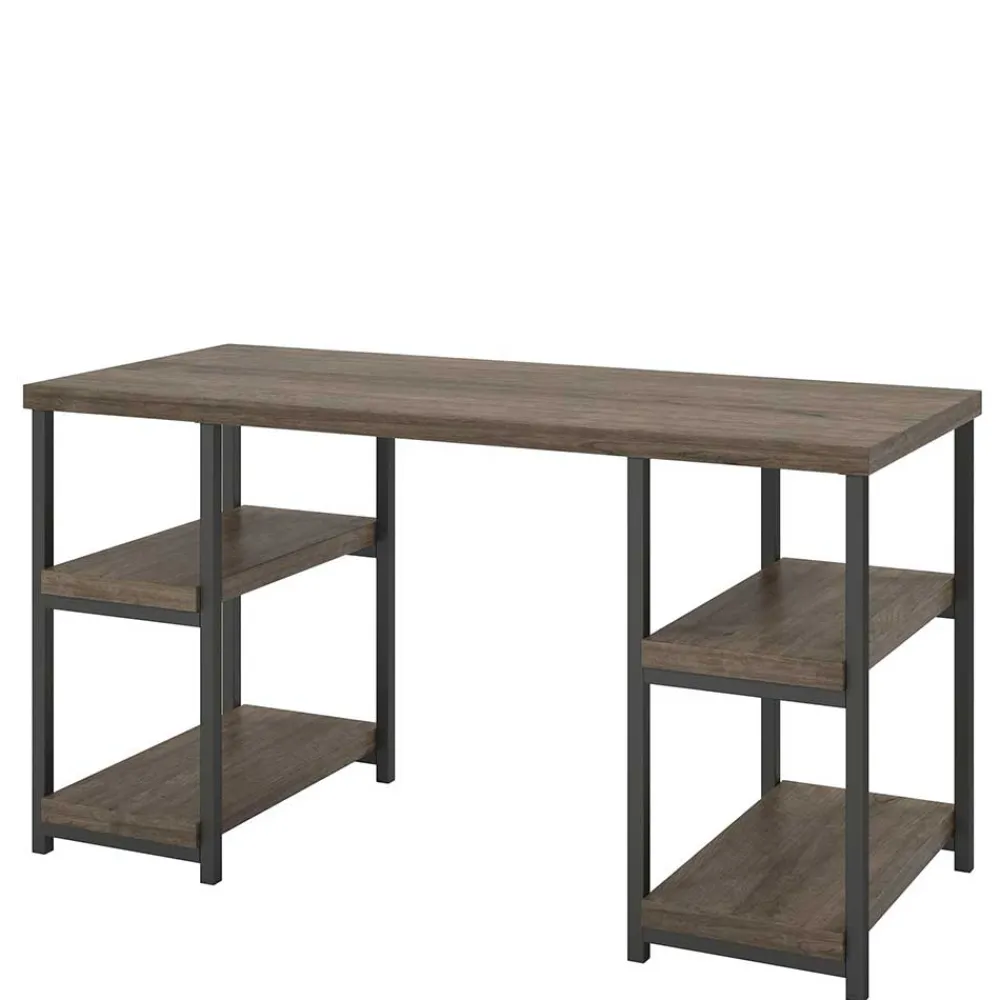 Wohnen Loft Möbel|Industrial Möbel*Schreibtisch mit vier offenen Fächern - Olavio