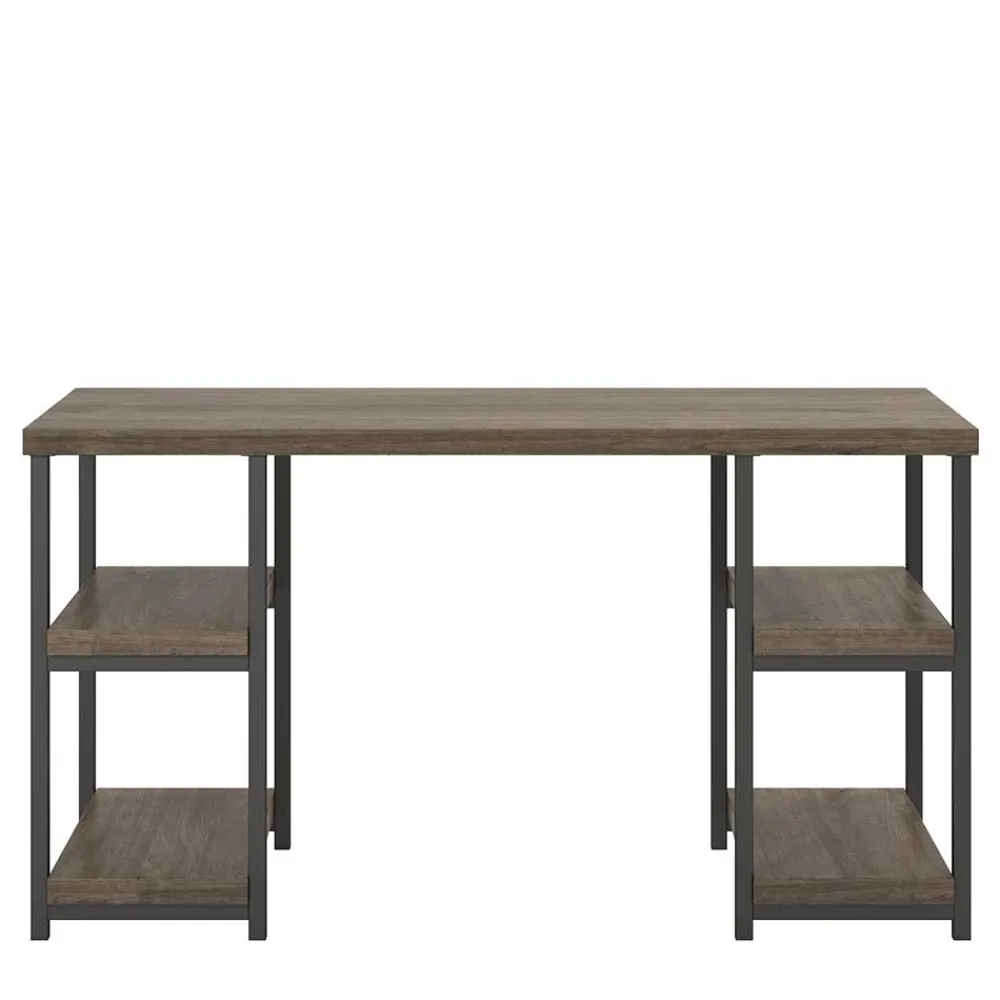 Wohnen Loft Möbel|Industrial Möbel*Schreibtisch mit vier offenen Fächern - Olavio