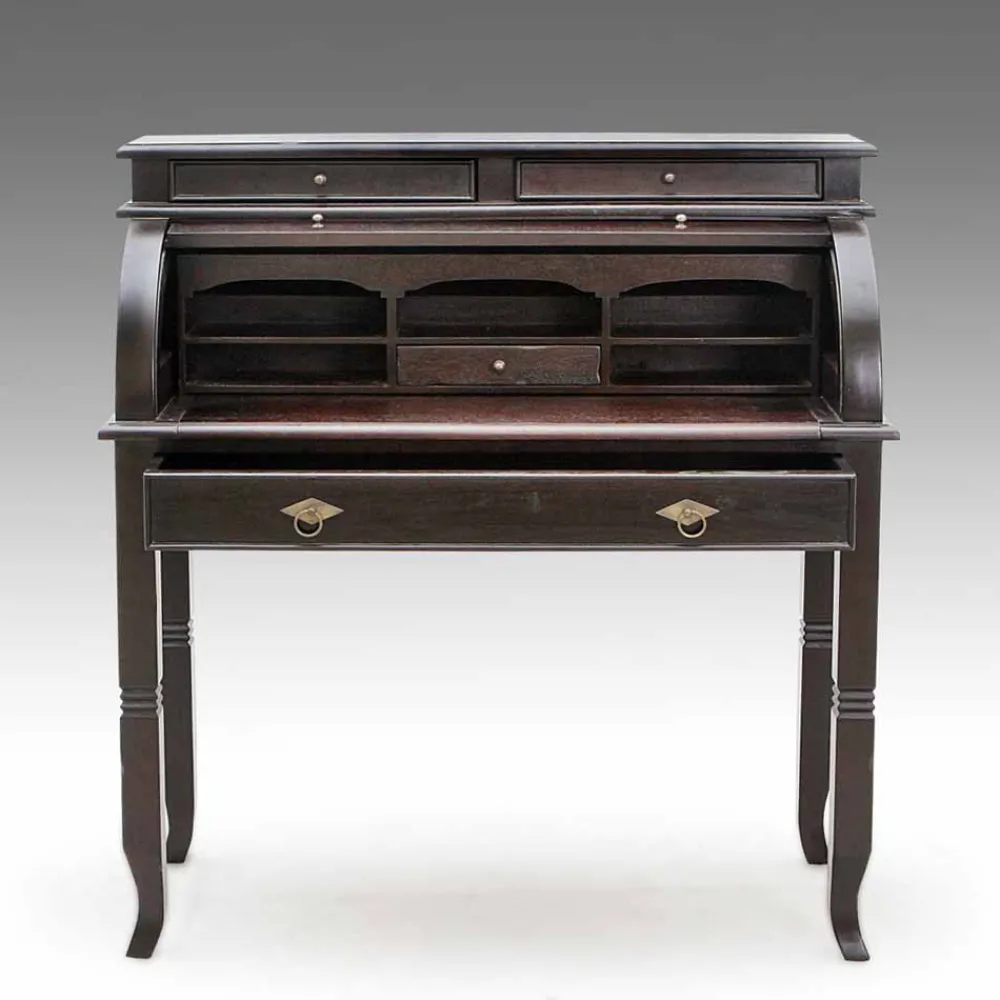 Wohnen Kolonialmöbel|Esszimmerschränke*Schreibtisch Sekretär Islando mit viel Stauraum