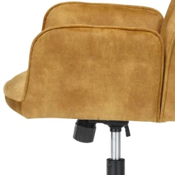 Wohnen Bürostühle*Schreibtisch Stuhl in Ocker Velours - Eckomy