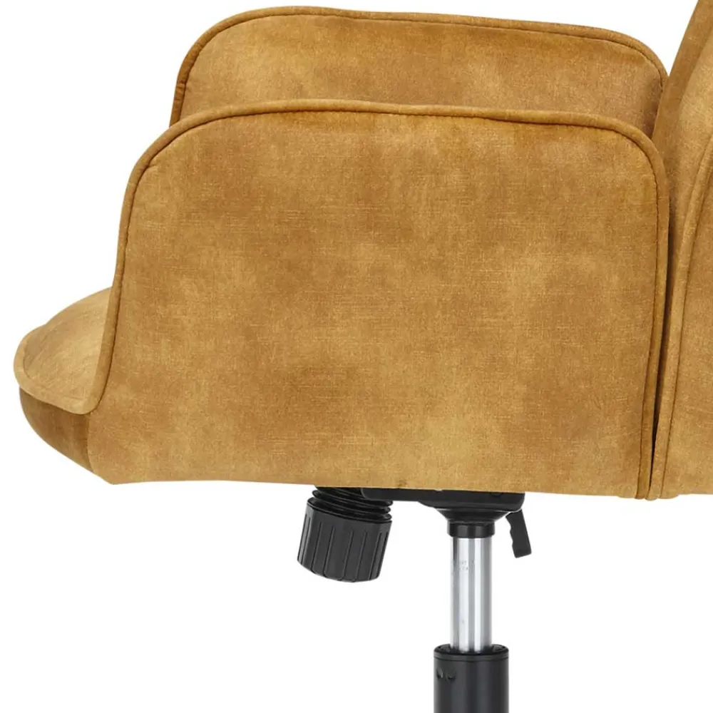 Wohnen Bürostühle*Schreibtisch Stuhl in Ocker Velours - Eckomy
