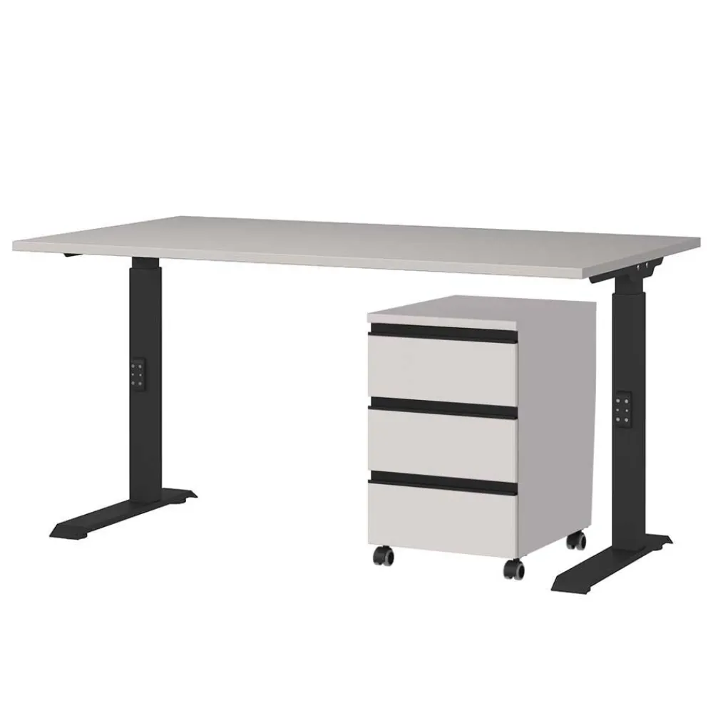 Wohnen Schreibtisch und Rollcontainer Set - Great (zweiteilig)