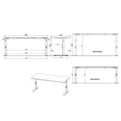 Wohnen Schreibtisch und Rollcontainer Set - Great (zweiteilig)