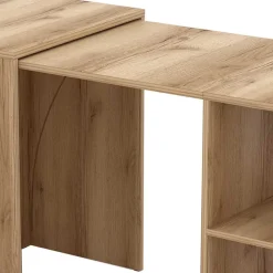 Wohnen Schreibtisch zum Ausziehen in Eiche Optik - Vadoz