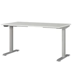 Wohnen Bürotische*Schreibtisch zum Sitzen und Stehen in Lichtgrau - Salko