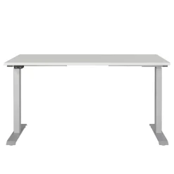 Wohnen Bürotische*Schreibtisch zum Sitzen und Stehen in Lichtgrau - Salko