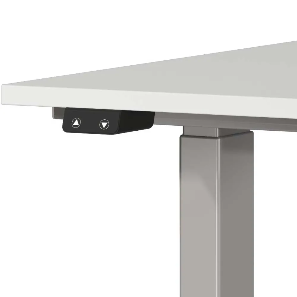 Wohnen Bürotische*Schreibtisch zum Sitzen und Stehen in Lichtgrau - Salko