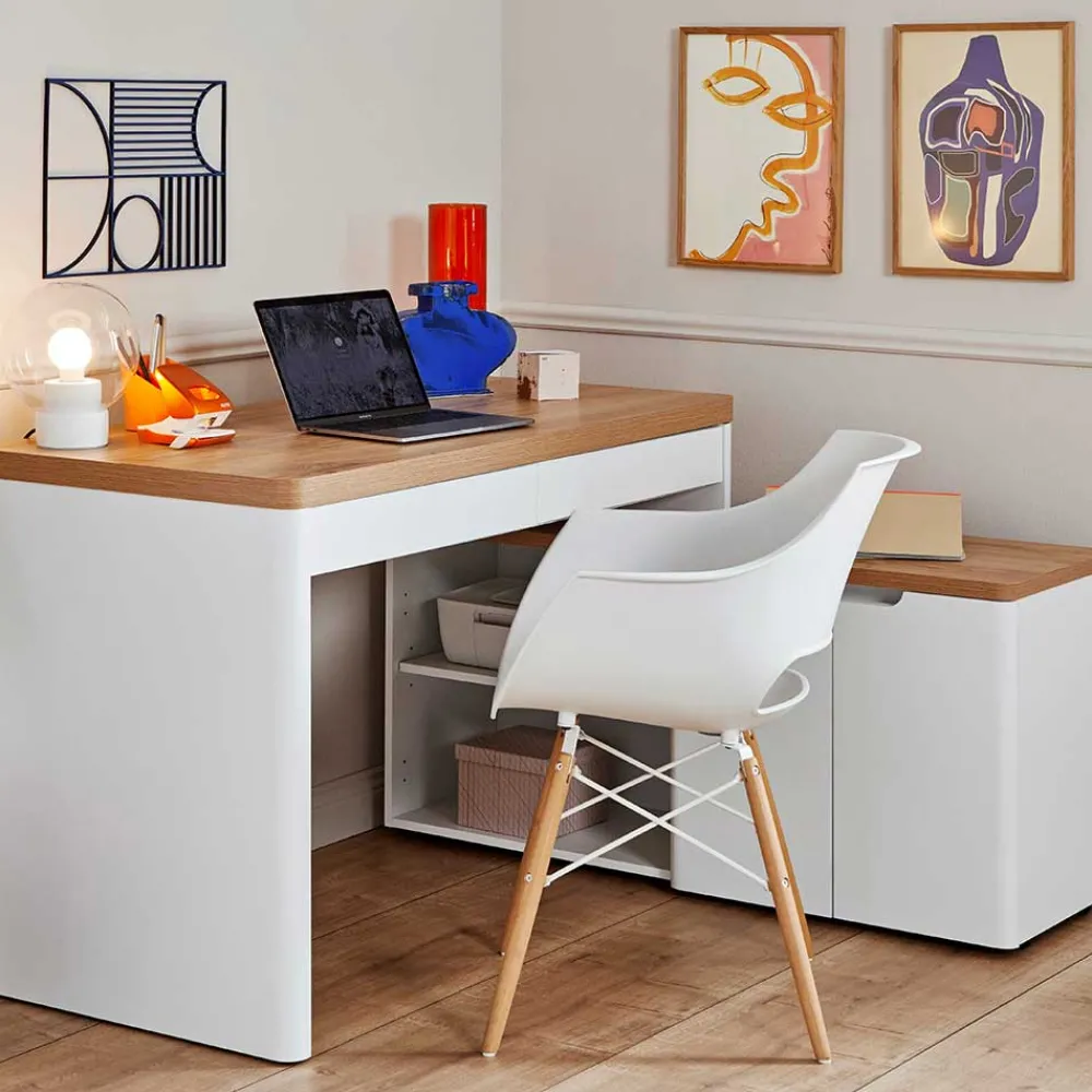 Wohnen Bürotische*Schreibtischkombination im Skandi Design - Xuana