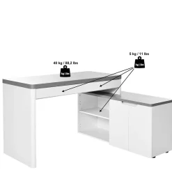 Wohnen Bürotische*Schreibtischkombination im Skandi Design - Xuana