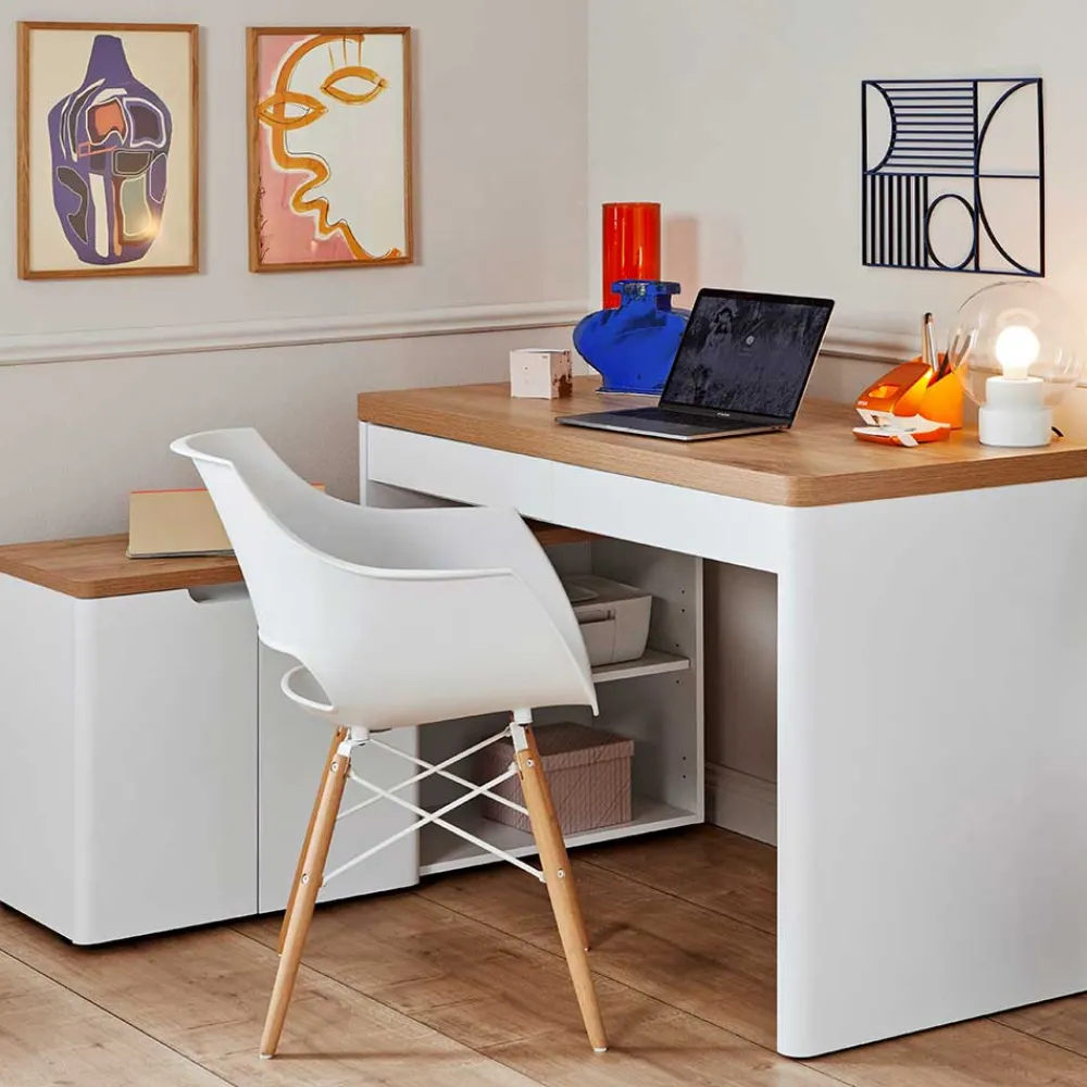 Wohnen Bürotische*Schreibtischkombination im Skandi Design - Xuana