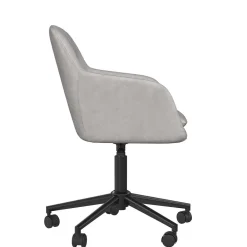 Wohnen Schreibtischsessel in Hellgrau Samt - Rina
