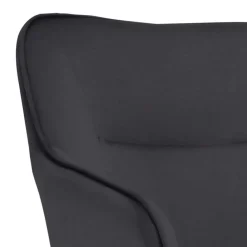 Wohnen Schreibtischstuhl in Schwarz Samt - Wihelpa