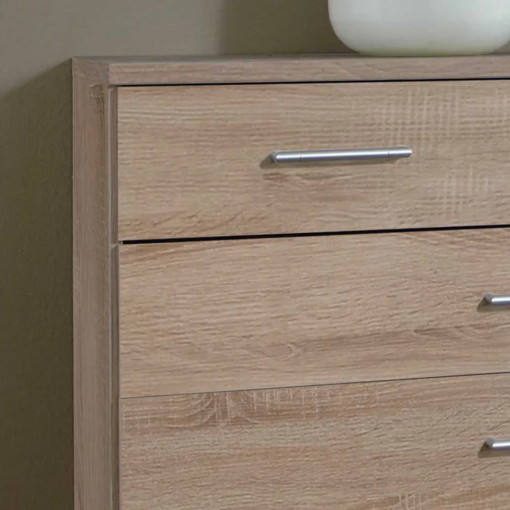 Wohnen Schubkastenkommode Rommino in Eiche Sägerau