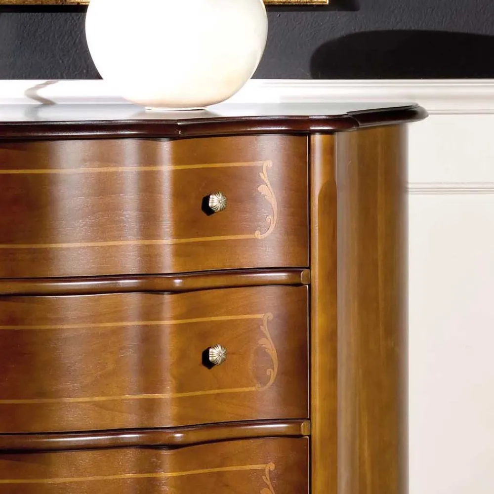 Wohnen Schubladen Kommode in Nussbaum Dentro im Barockstil