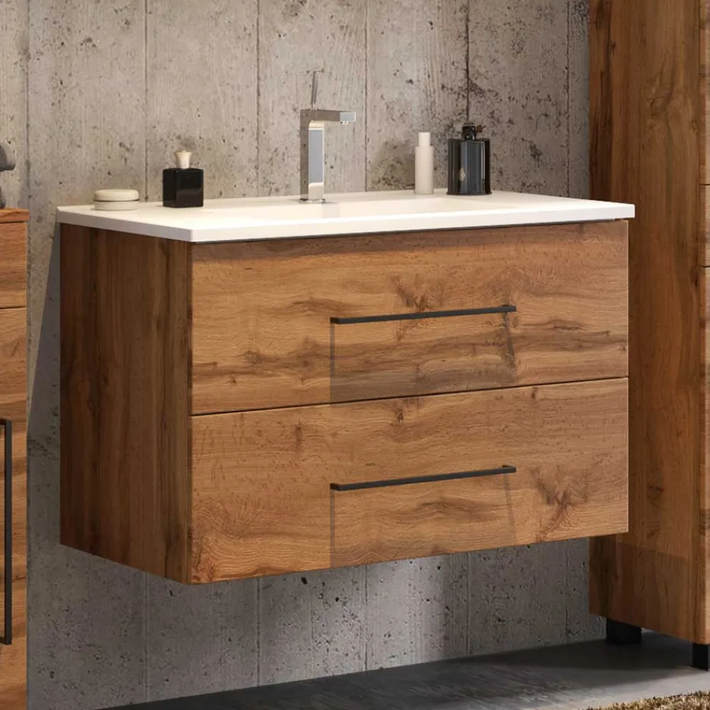 Wohnen Schubladen Waschtisch in Wildeiche - Acrosia