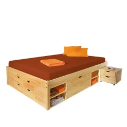 Wohnen Naturholzmöbel|Jugendbetten*Schubladenbett Oladrios aus Kiefer massiv (dreiteilig)