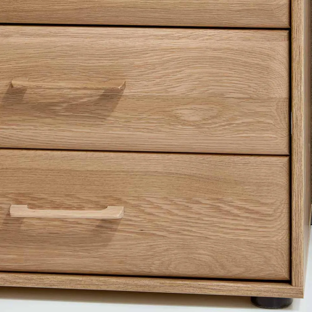 Wohnen Schubladen-Nachtschrank Anglesia in Eiche teilmassiv (2er Set)