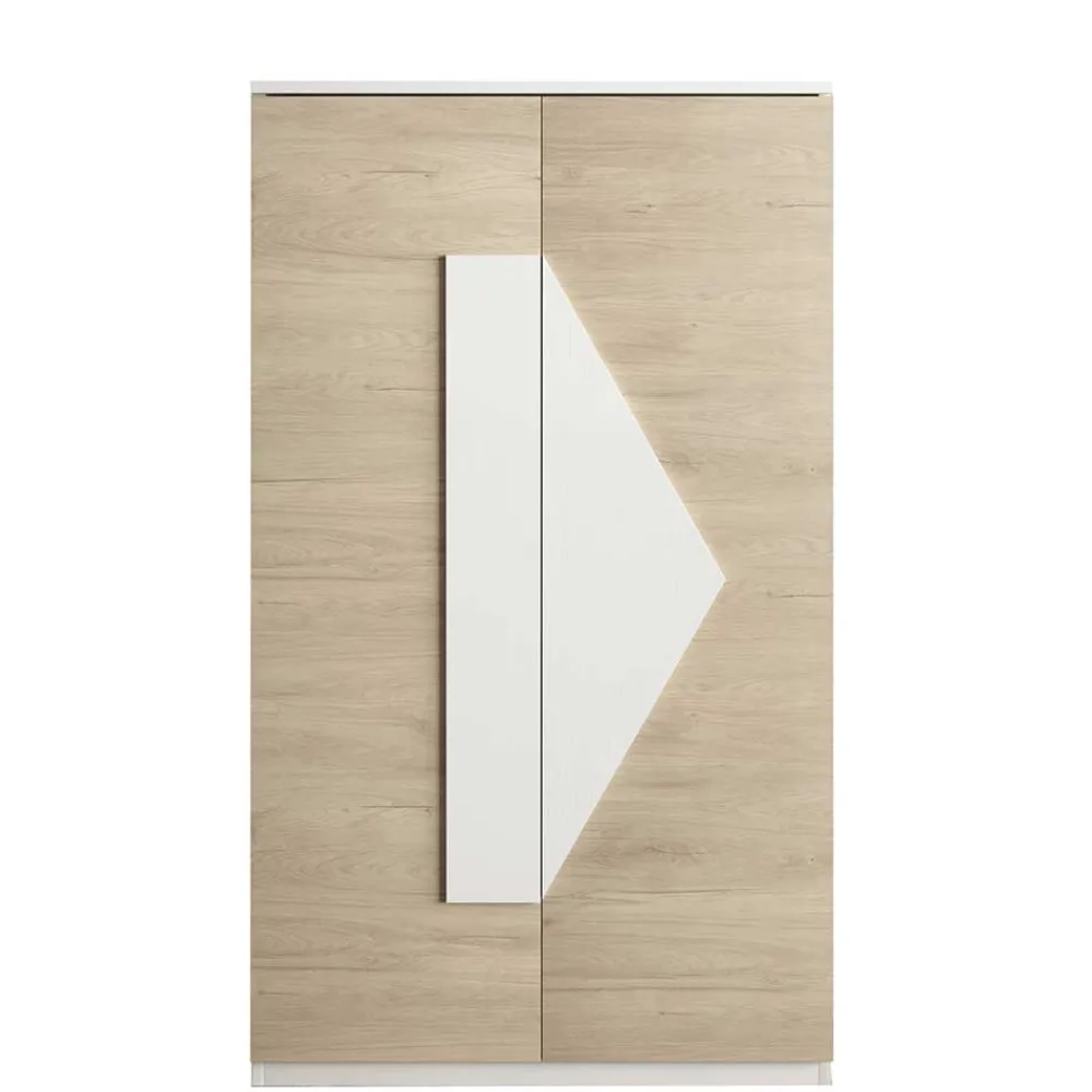 Wohnen Schuhschränke*Schuh Designschrank in Eiche Bianco & Weiß - Wilios