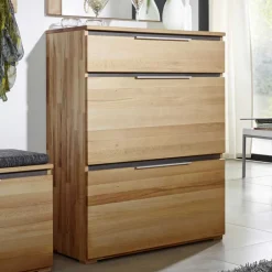 Wohnen Schuh Klappenschrank Leyrina aus Kernbuche massiv geölt