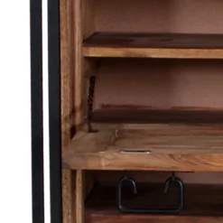 Wohnen Schuhschränke*Schuh Klappenschrank Mendoza aus Akazie Massivholz