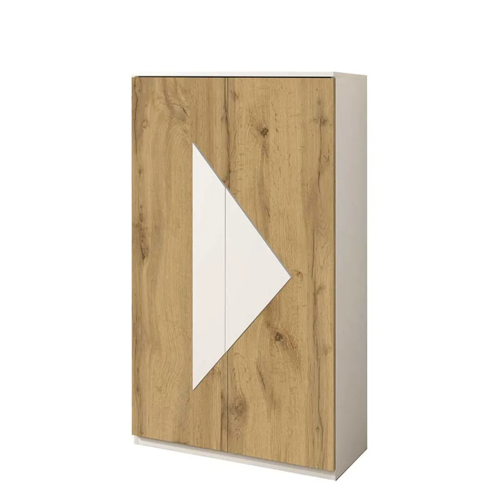 Wohnen Schuh Schrank in Wildeiche Dekor & Weiß - Fun