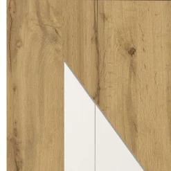 Wohnen Schuh Schrank in Wildeiche Dekor & Weiß - Fun