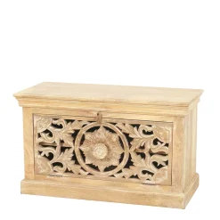 Wohnen Schuhbank aus Mangoholz Sandfarben - Runiasa