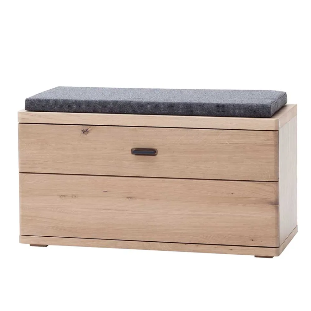 Wohnen Schuhbank in Eiche Bianco & Grau - Arkadiuz