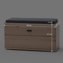 Wohnen Schuhbank in Eiche Bianco & Grau - Arkadiuz