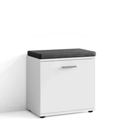 Wohnen Schuhschränke*Schuhbank in Weiß mit Schwarz - Massa