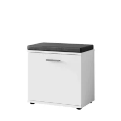 Wohnen Schuhschränke*Schuhbank in Weiß mit Schwarz - Massa