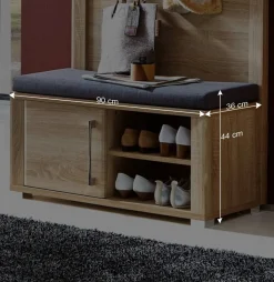 Wohnen Schuhschränke|Garderobenbänke*Schuhbank Xesta in Eiche Sonoma