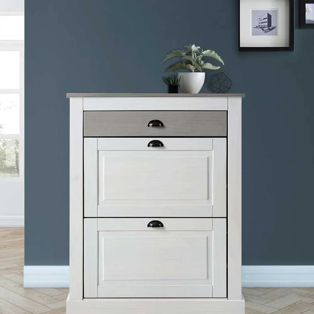 Wohnen Schuhkipper in Weiß mit Grau - Lucasario