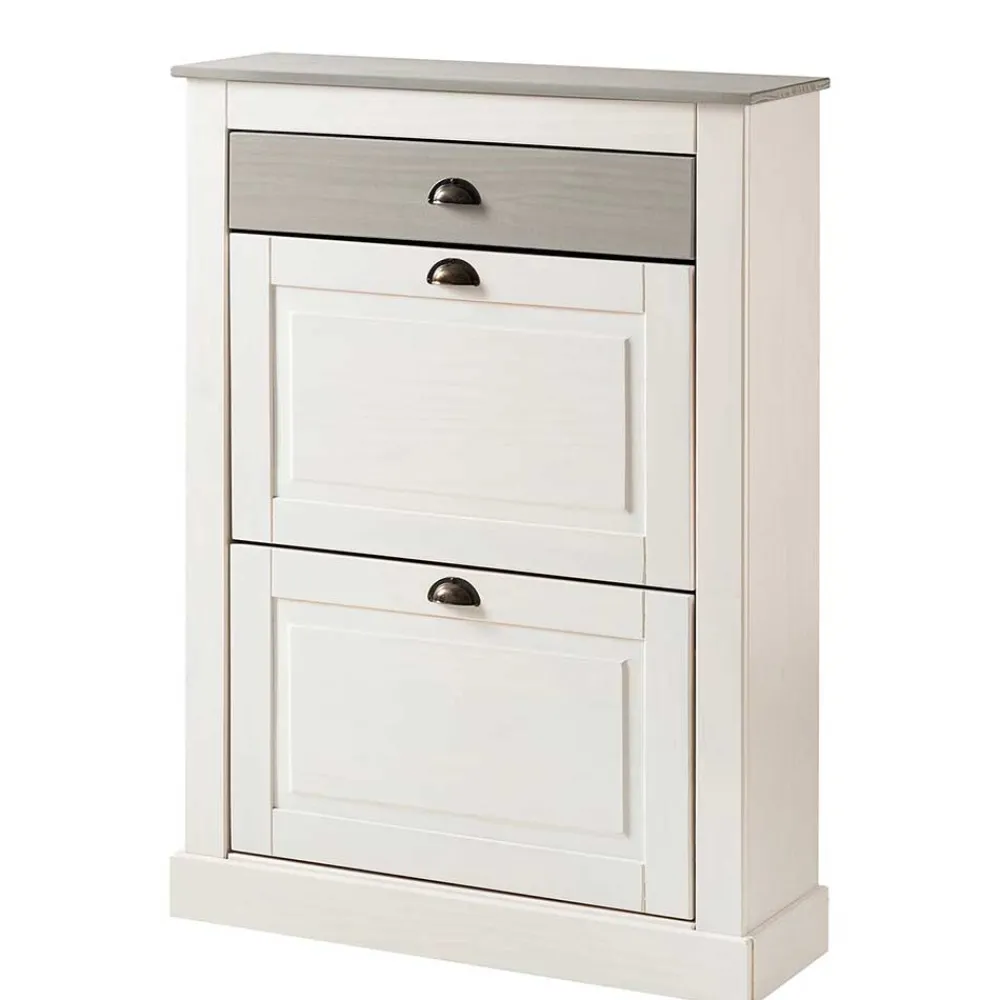 Wohnen Schuhkipper in Weiß mit Grau - Lucasario