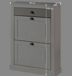 Wohnen Schuhkipper in Weiß mit Grau - Lucasario