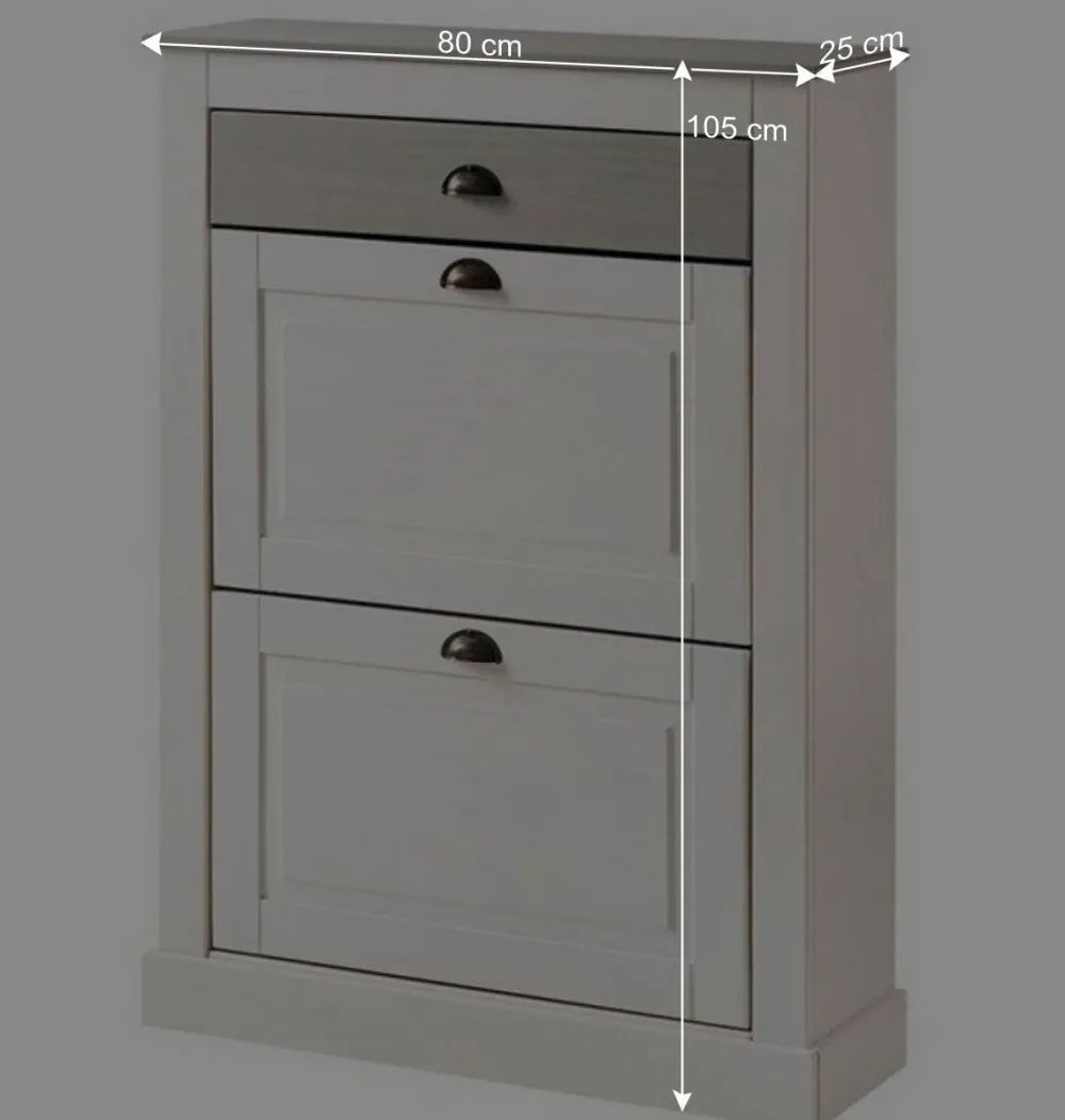 Wohnen Schuhkipper in Weiß mit Grau - Lucasario