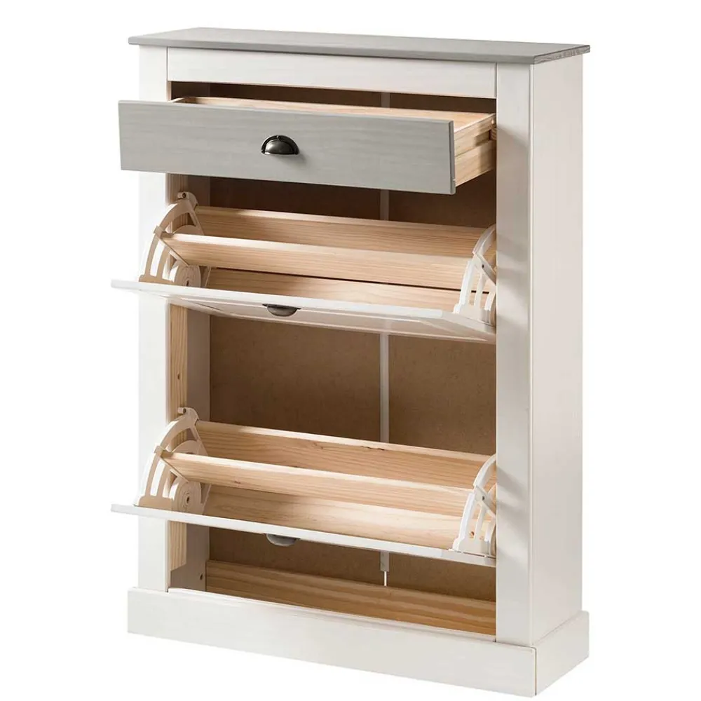 Wohnen Schuhkipper in Weiß mit Grau - Lucasario