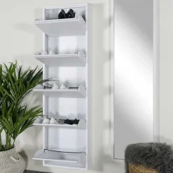 Wohnen Schuhklapper in Weiß aus Metall - Actalando