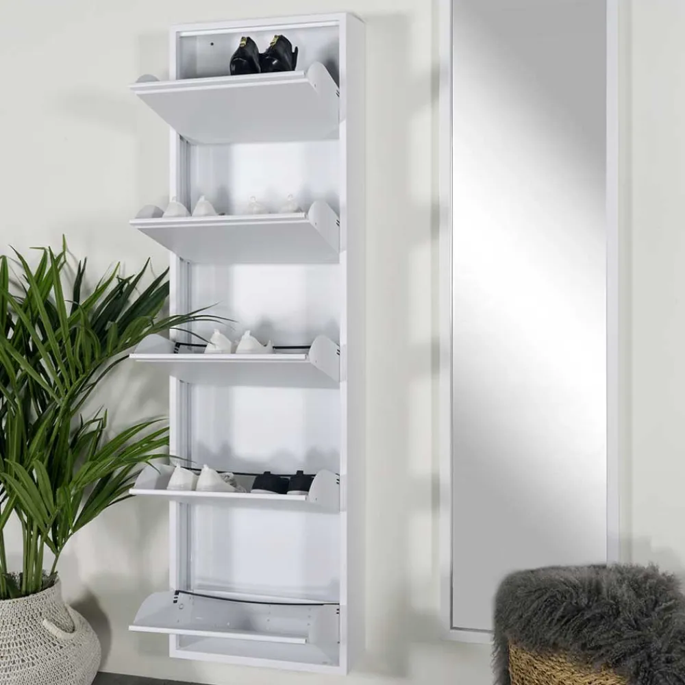 Wohnen Schuhklapper in Weiß aus Metall - Actalando