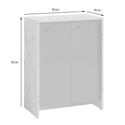 Wohnen Schuh-Kommode in Anthrazit und Altholz NB - Oktaria