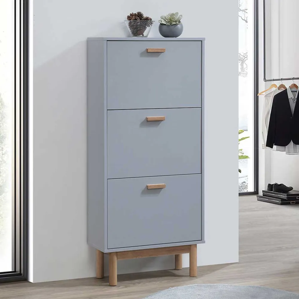 Wohnen Schuhschränke*Schuhkommode in Grau und Eiche Optik - Caldaro