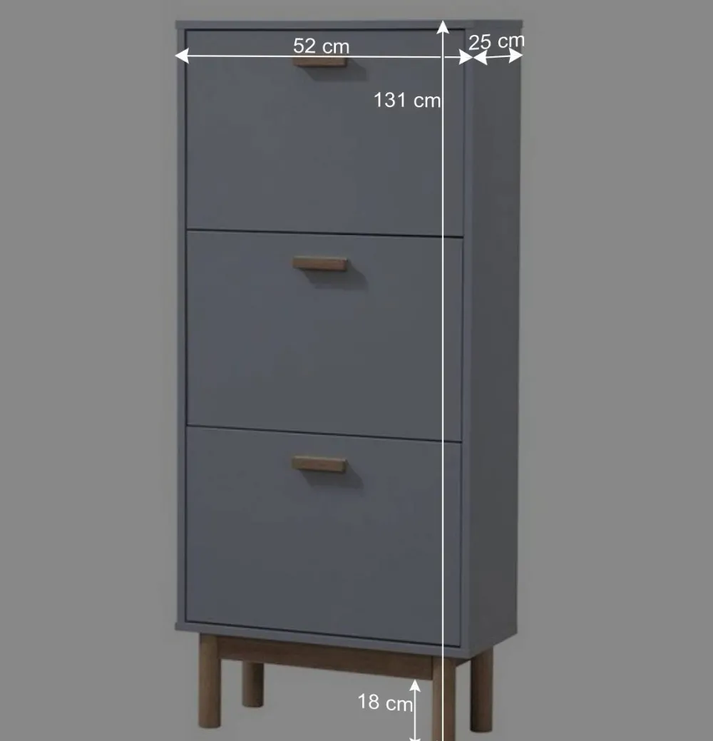 Wohnen Schuhschränke*Schuhkommode in Grau und Eiche Optik - Caldaro