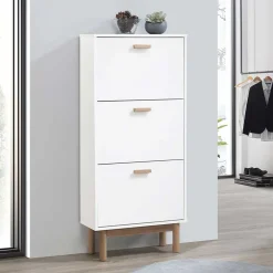 Wohnen Schuhkommode in Weiß mit Eiche - Savuta