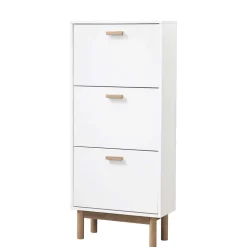 Wohnen Schuhkommode in Weiß mit Eiche - Savuta