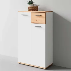 Wohnen Schuhschränke*Schuhkommode in Weiß mit Wildeiche - Yumagno