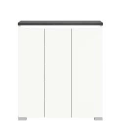 Wohnen Schuhschränke*Schuhkommode in Weiß und Dunkelgrau - Suad