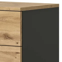 Wohnen Schuhkommode in Wildeiche mit Grau - Norja